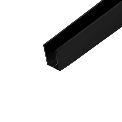 Aria 2" Wet Glazed U-Channel 120" Long Matte Black