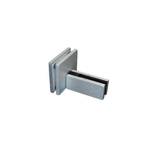 Glass to Glass 4x4 clamp w/ 1/2 Fin Brushed Stainless