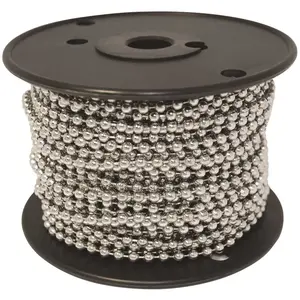 Ball Chain Mfg TY-0216663 #10 BEAD CHAIN 100' NP BRASS Nickel