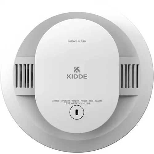 Detect Battery Powered Photoelectric Smoke Alarm White
