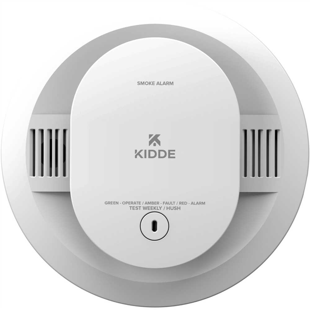 Kidde 21031447 Detect Battery Powered Photoelectric Smoke Alarm White
