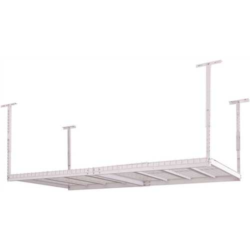 Husky ACR3296W-P Adjustable Height Garage Overhead Ceiling Storage Rack White