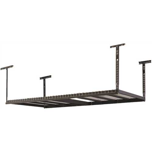 Husky ACR3296B-P Adjustable Height Garage Overhead Ceiling Storage Rack Black