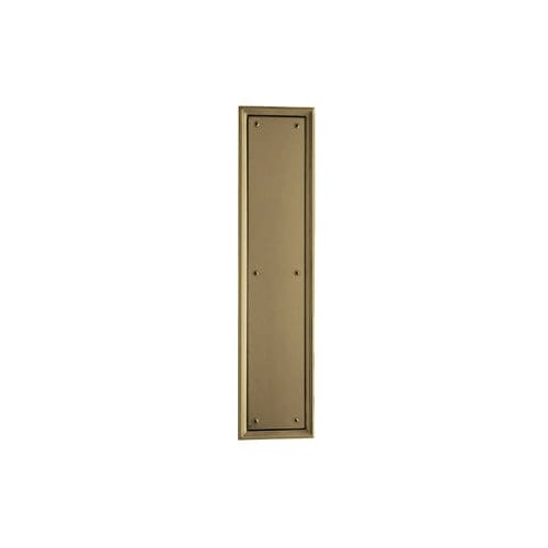 Push Plate 3-1/2" x 15" Nashville Vintage Brass Finish