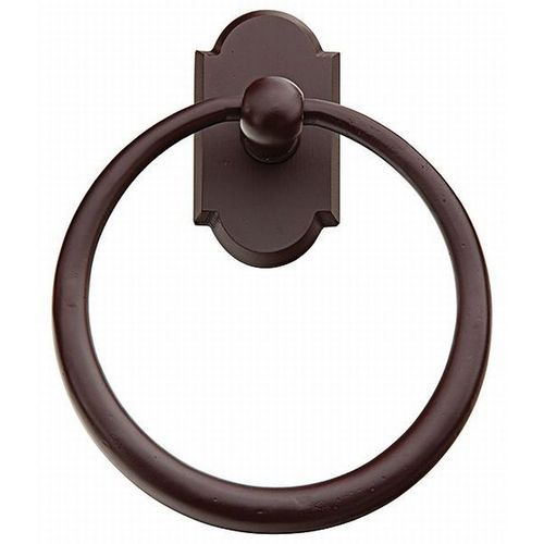 Emtek 23011MB Style # 1 Towel Ring, Medium Bronze Finish