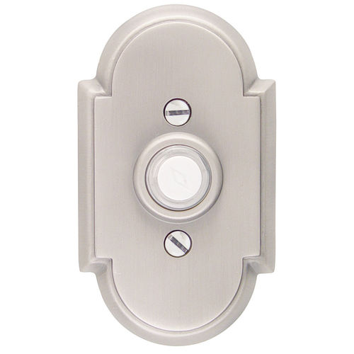 Doorbell Button # 8 Rose, Satin Nickel Finish