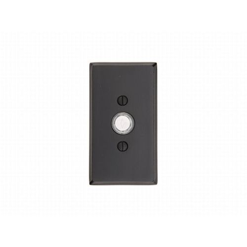 Doorbell Button # 3 Rose, Flat Black Finish