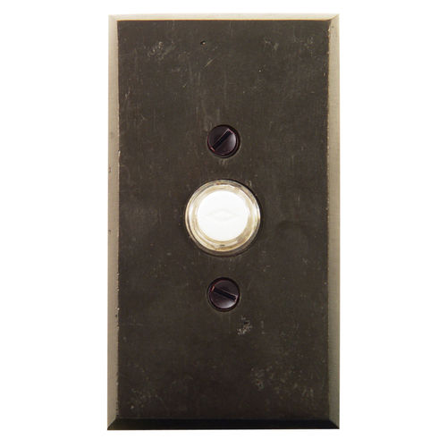 Doorbell Button # 3 Rose, Medium Bronze Finish