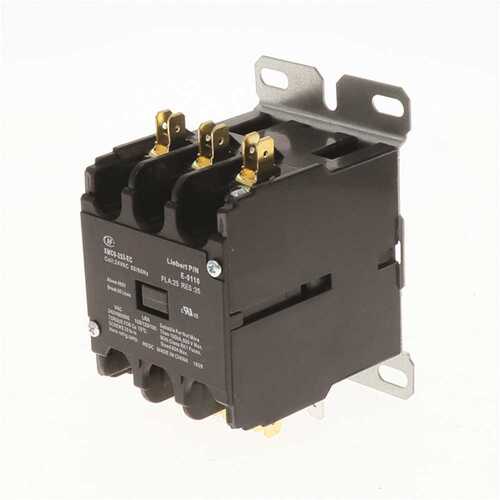 Liebert E-0110S 24v Coil 3p 25/30amp Contactor E-0110s