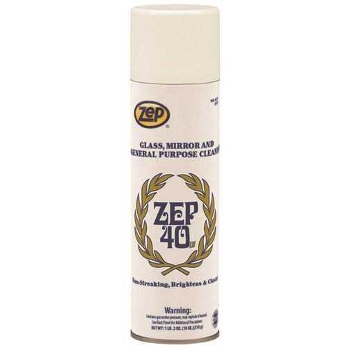 ZEP 322901 40 Lv Glass, Mirror And General Purpose Cleaner Aerosol - pack of 12