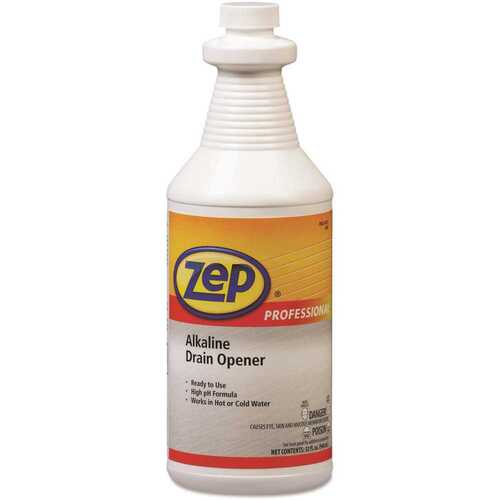 ZEP 1041423 Alkaline Drain Opener Quart Bottle