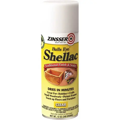 Rust-Oleum 408 Zinsser Bulls Eye Shellac, Clear, 12 Oz. Spray - pack of ...