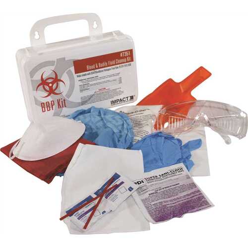 Bloodborne Pathogen Kit with Heavy-Duty Plastic Case