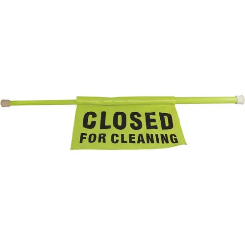 IMPACT 9175I-90 Adjustable Length Closed for Cleaning Safety Sign Yellow