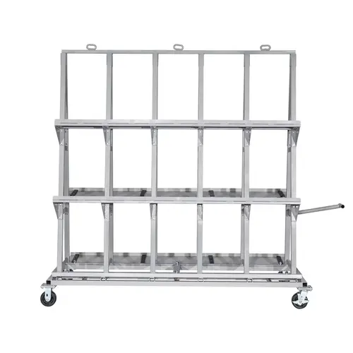 Heavy Duty Backsplash Cart Gray powder coat