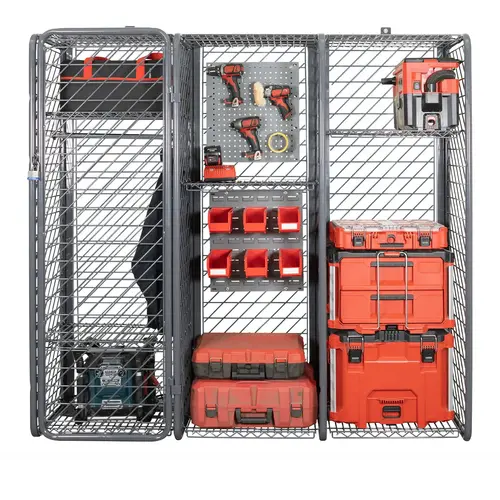 Tool Storage System Gray Powder Coated With Wall Mounted Starter Unit Type 118 lbs Weight