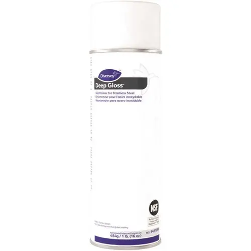 Deep Gloss 94970590 16 oz. Aerosol Stainless Steel Maintainer/Cleaner Milky White