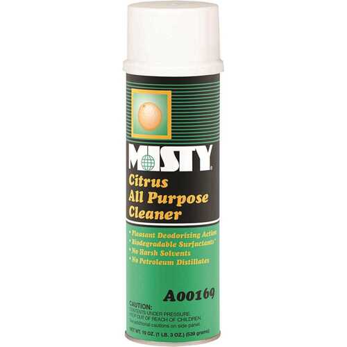 Misty 1001583 Green All-Purpose Cleaner, Citrus Scent, 19oz Aerosol