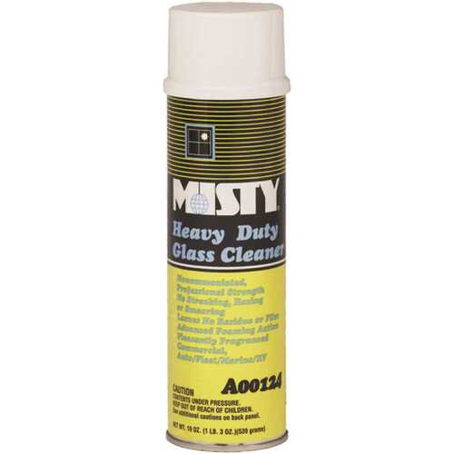 Misty 1001482 Heavy-Duty Glass Cleaner, Citrus, 20oz Aerosol