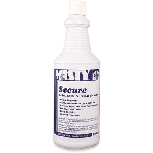 Misty 1038801 Secure Hydrochloric Acid Bowl Cleaner,mint Scent,32oz Bottle