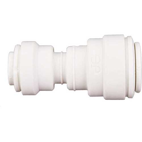 John Guest PP201208W 3/8 in. x 1/4 in. Polypropylene Push-to-Connect Reducing Union Fitting White