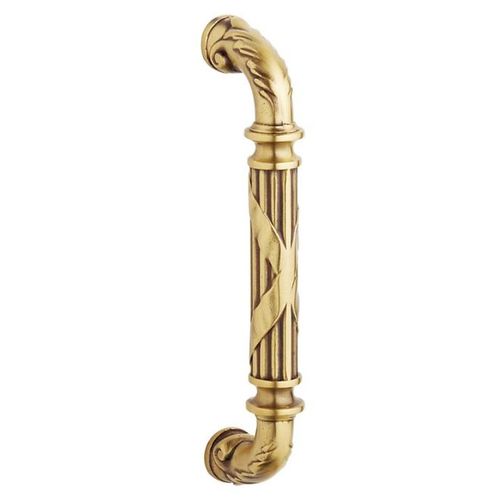 Edinburgh 8" Center to Center Door Pull with MTG1 Mounting Hardware Satin Brass With Brown Finish