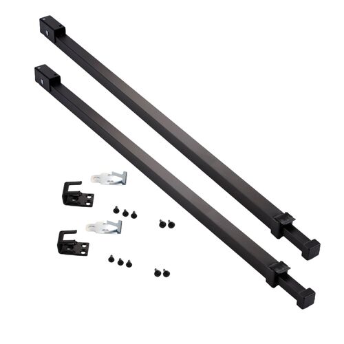 Patio Door Security Bar With Anti-Lift Lock, Black - pack of 2