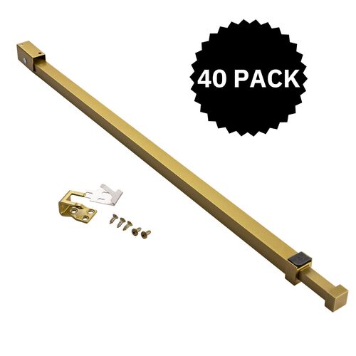 Ideal Security BK110P40MG Patio Door Security Bar with Anti-Lift Lock, Contractor Bundle, Metallic Gold - pack of 40