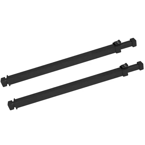 Patio Door and Window Security Bar With Anti-Lift Lock, 16" - 27", Black - pack of 2