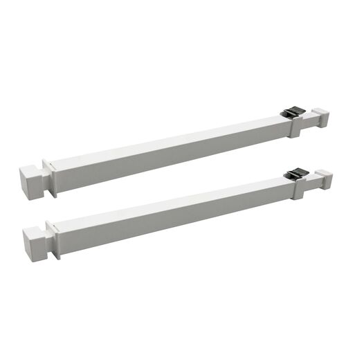 Window Security Bar With Child-Proof Lock, White - pack of 2