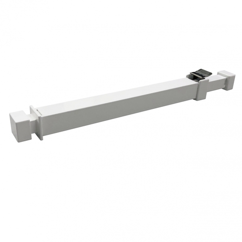 Ideal Security BK112W Window Security Bar With Anti-Lift Lock 10.6" - 16", White