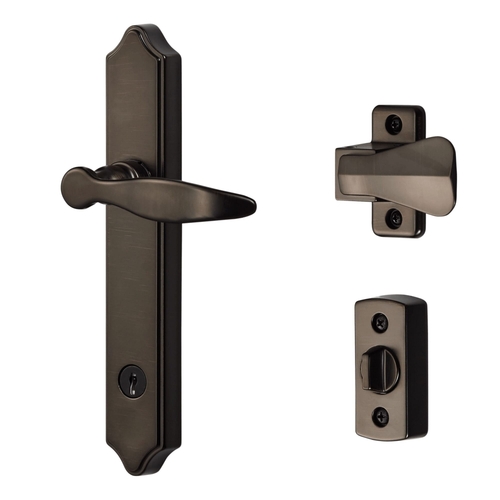 ML Lever Set With Keyed Deadbolt, Oil Rubbed Bronze (4 Posts)