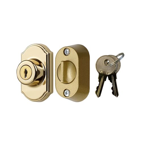 Keyed Deadbolt, Bright Brass