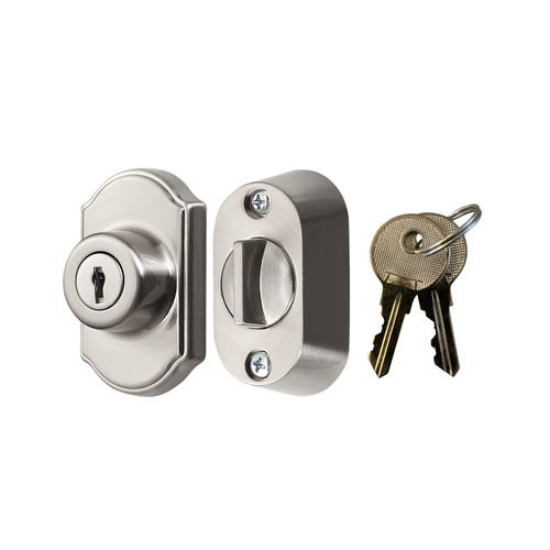 Keyed Deadbolt, Satin Silver