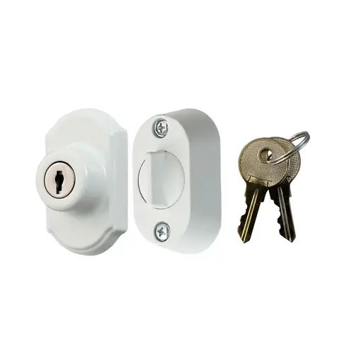 Keyed Deadbolt, White