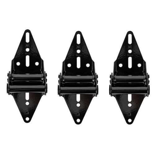 Garage Door Hinge No.3, Black - pack of 3