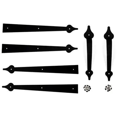 Garage Door Decorative Hardware Kit, Black