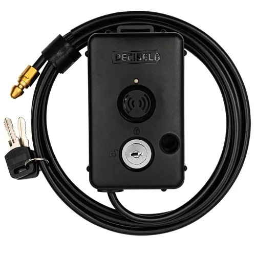 Decibel Cable with Keyed Lock and Alarm, 6ft Cable Lock & Storage for Bikes, Power Tools, Outdoor Equipment & Gear, 100dB