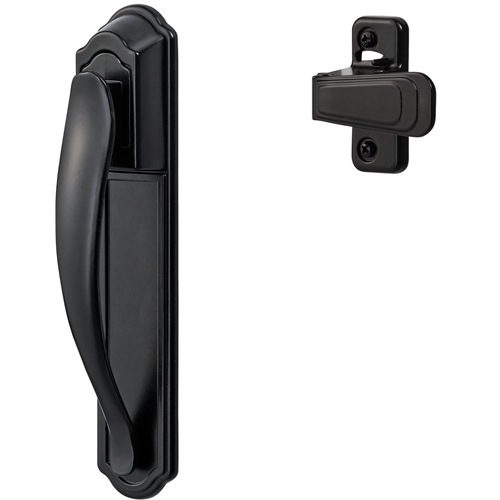 DX Pull Handle Latch Set With Back Plate, Black