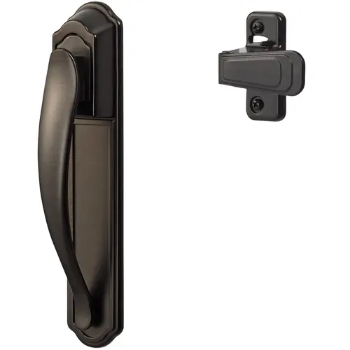 Ideal Security BKDXORB DX Pull Handle Latch Set With Back Plate, Oil Rubbed Bronze