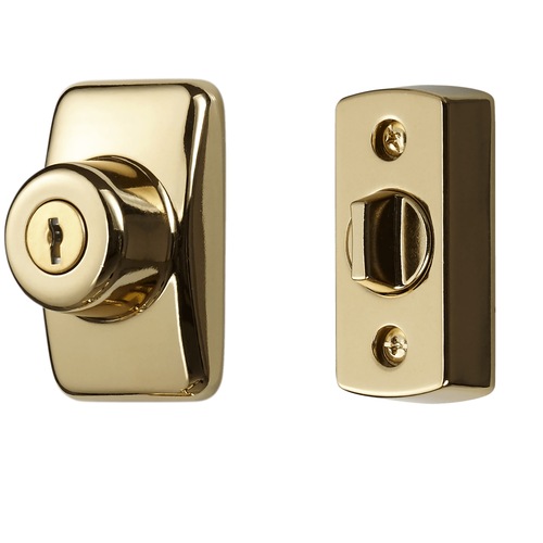 Keyed Deadbolt, Bright Brass