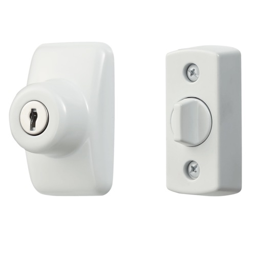 Keyed Deadbolt, White