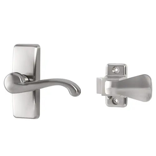 GL Lever Set With Locking Inside Latch, Satin Nickel