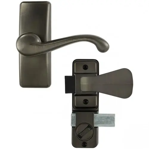 GL Storm Door Lever Set With Deadbolt Lock, Oil Rubbed Bronze