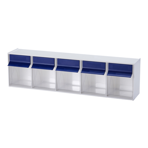 Tilt Bin G2 - 5 Bins, Blue/White