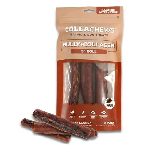 MPet Group 011-1926 Bully + Collagen 9" Rolls pack of 3