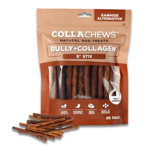 BULLY + COLLAGEN STIX 5" BEEF 011-1711 pack of 25