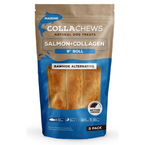 Salmon + Collagen 9" Rolls pack of 3