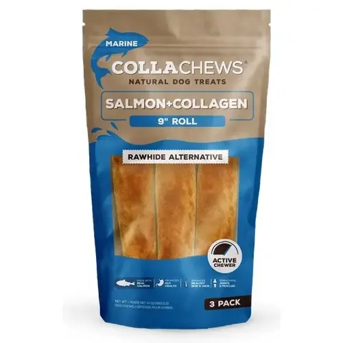 Salmon + Collagen 9" Rolls pack of 3