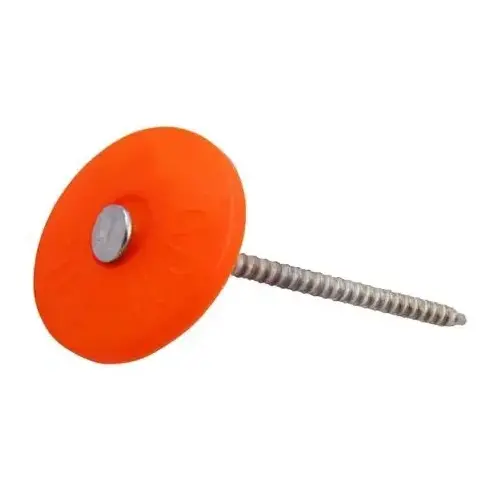 Nail - Roofing, Plastic-Cap 12-Gauge 1-1/4" Ring-Shank - Electro-Galvanized pack of 2000